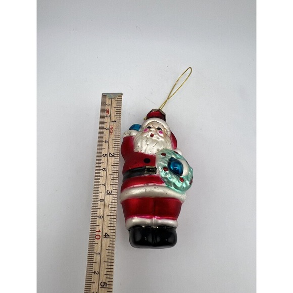 Vintage Home Decorative Blown Glass Santa Claus Christmas Tree Ornament‎ 4" - Picture 2 of 6